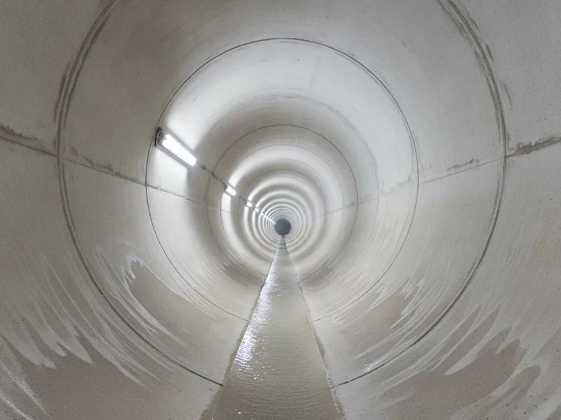 Clean interior of a sewer pipe after hydro jetting